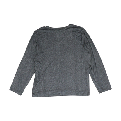 Gray Solid Pajama Top