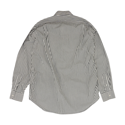 White Striped Long Sleeve Button Down