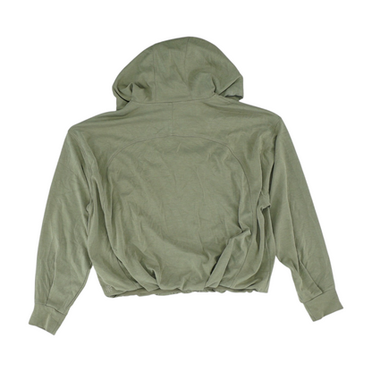 Green Solid Hoodie Pullover