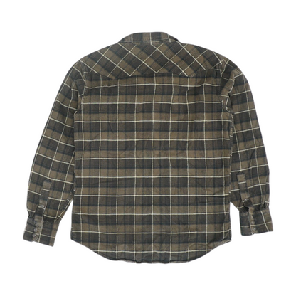 Olive Plaid Flannel Button Down