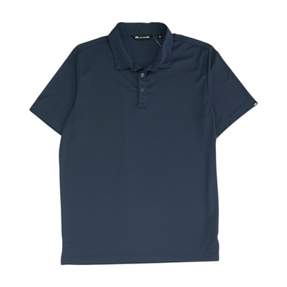 Navy Solid Short Sleeve Polo