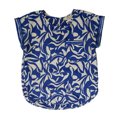 Blue Abstract Blouse