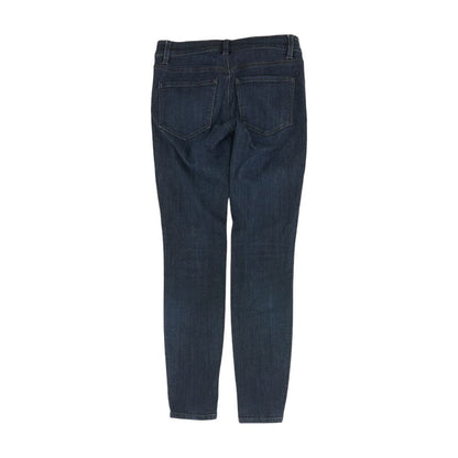 Blue Solid Skinny Leg Jeans