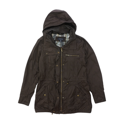 Brown Solid Rain Jacket