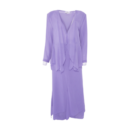 Purple Plus Solid Skirt Set