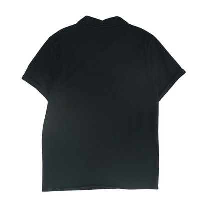 Black Solid Short Sleeve Polo