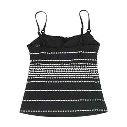 Black Striped Swim Top