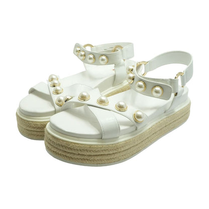 Ivory Flat Sandals