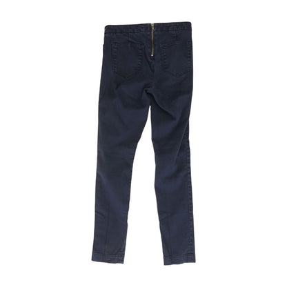 Blue Solid Pants