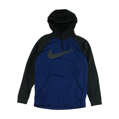 Blue Color Block Hoodie Pullover