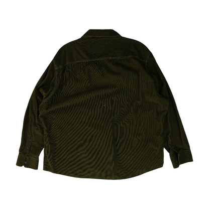 Olive Solid Flannel Button Down