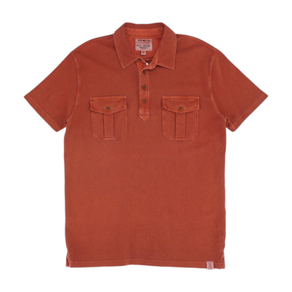 Red Solid Short Sleeve Polo