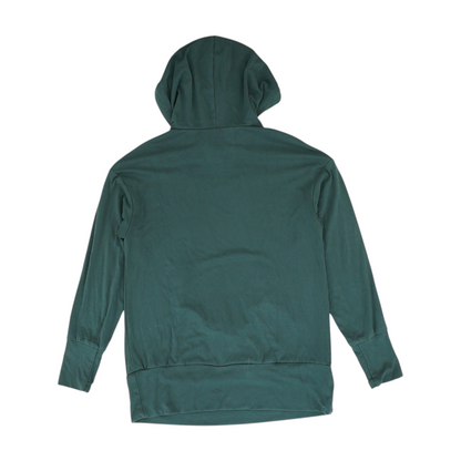 Green Solid Hoodie Pullover