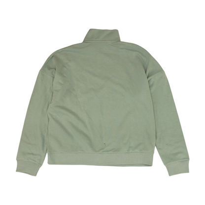 Blue Solid 1/4 Zip Pullover