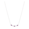 1/5 ctw 14K White Gold Pink Sapphire Station Necklace – Image 1