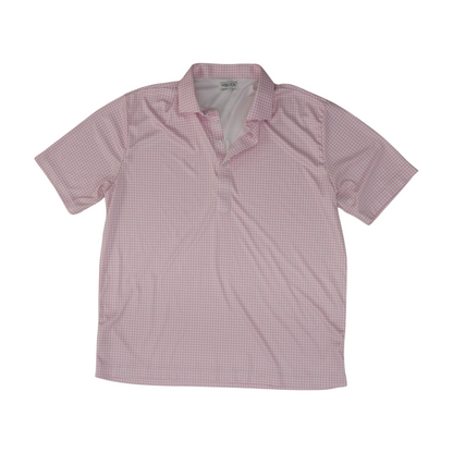 Pink Check Short Sleeve Polo