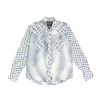 White Check Long Sleeve Button Down