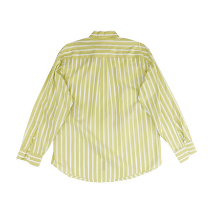 Green Striped Long Sleeve Button Down