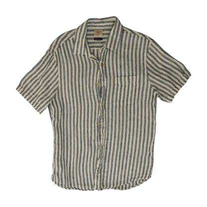Blue Striped Short Sleeve Button Down