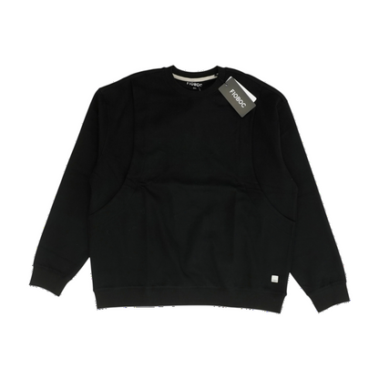 Black Solid Sweatshirt Pullover