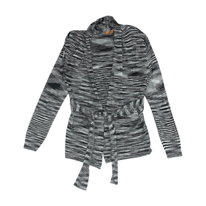 Black Abstract Cardigan Sweater