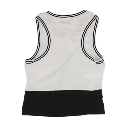 White Color Block Blouse