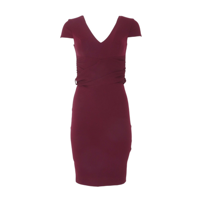 Maroon Midi Dress