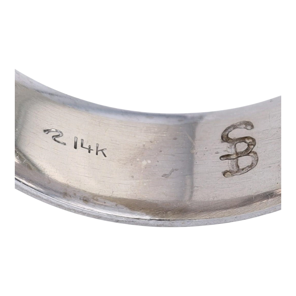 14K White Gold Band