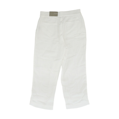 White Solid Capris