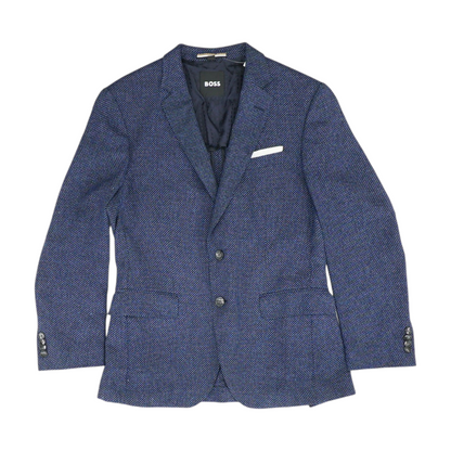 Navy Short Abstract Sport Coat