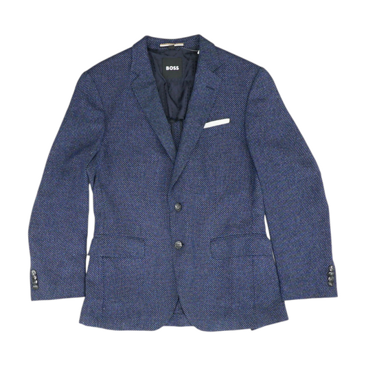Navy Short Abstract Sport Coat