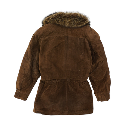 Vintage Suede Fur-Trim Jacket
