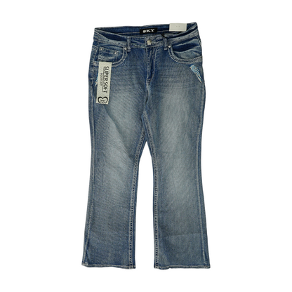 Blue Bootcut Jeans