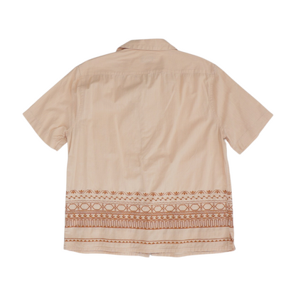 Pink Solid Short Sleeve Button Down