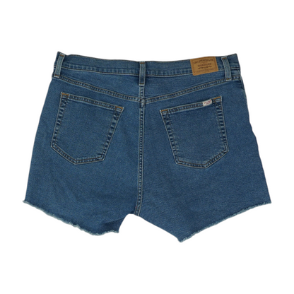 Blue Solid Denim Shorts
