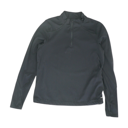 Black Solid 1/4 Zip Pullover