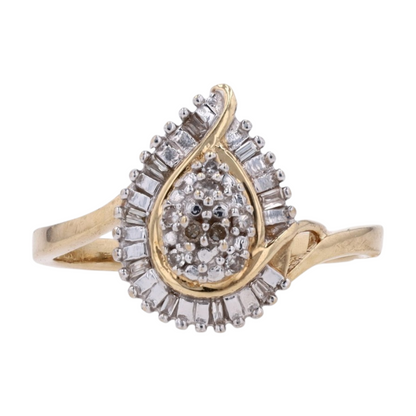 10K Two-Tone Gold Diamond Fashion Ring