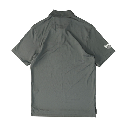 Gray Solid Short Sleeve Polo