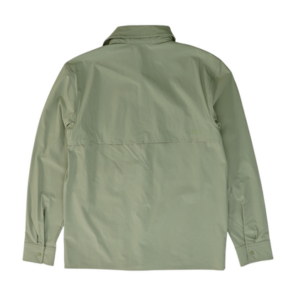 Green Solid Outdoor Button Down