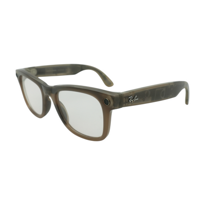 Clear Wayfarer Smart Glasses