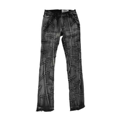 Gray Solid Jeans