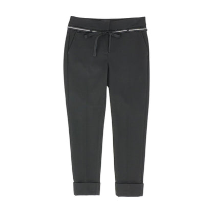 Black Solid Dress Pants