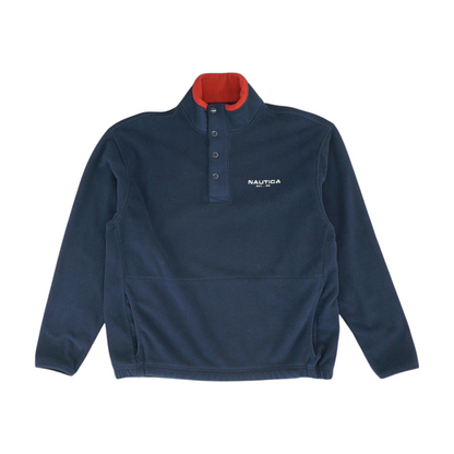 Navy Solid Fleece Pullover