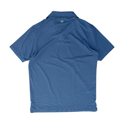 Blue Striped Short Sleeve Polo