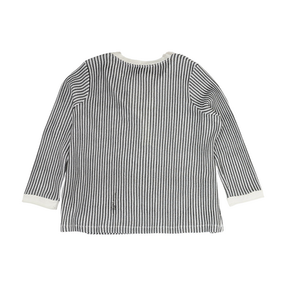 Black Plus Striped Pullover Sweater
