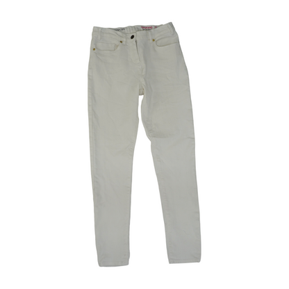 White Solid Jeans