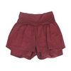 Maroon Solid Active Shorts
