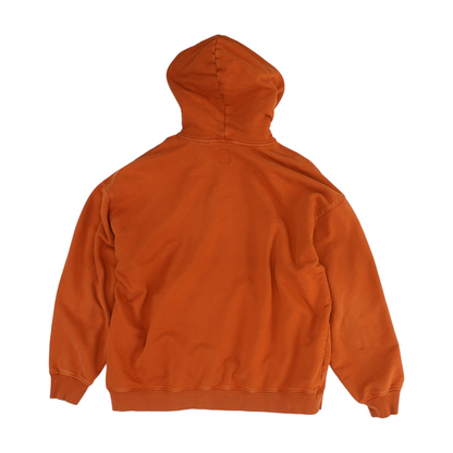 Orange Solid Hoodie Pullover