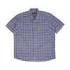 Blue Plaid Short Sleeve Button Down