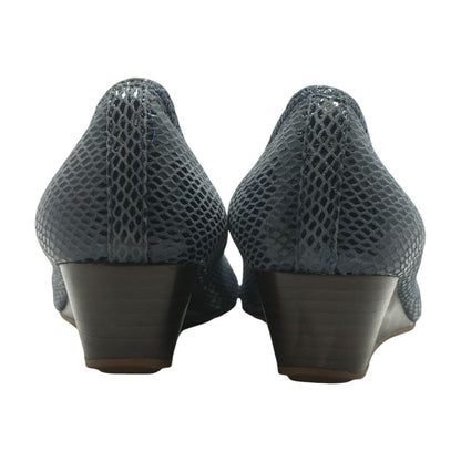 Blue Wedged Sandals